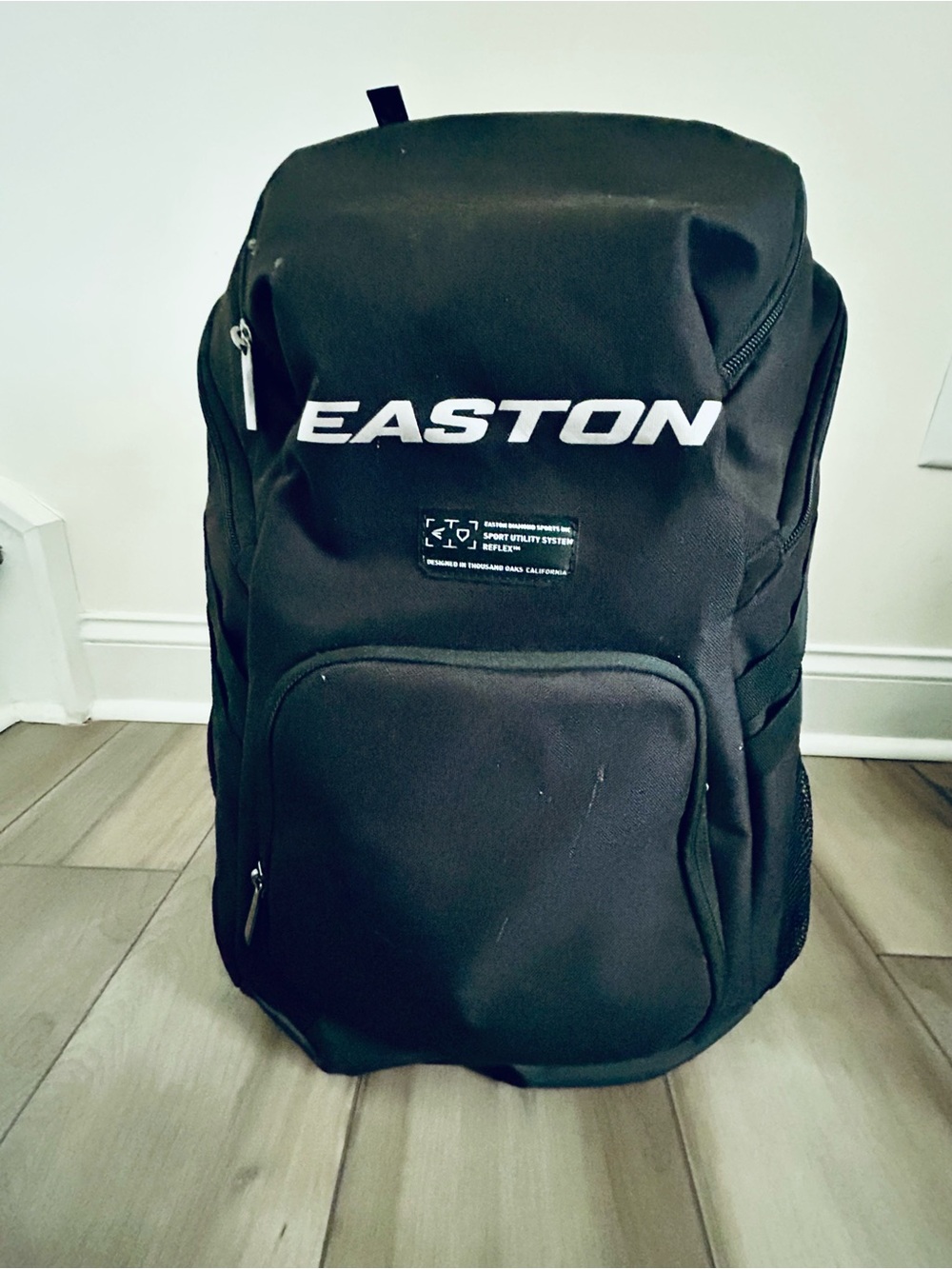 Easton Black Sports Backpack with Front Pocket